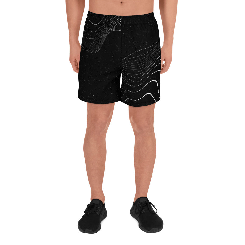 Noir Stripes Men's Swim - Athletic Shorts - FLAKOUT