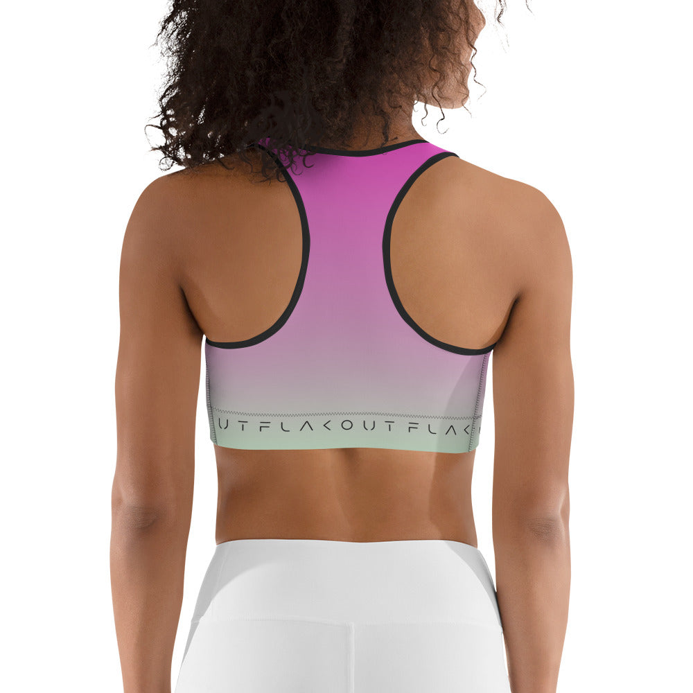 Fuchsia Fantasy Women's Sports Performance Bra - FLAKOUT