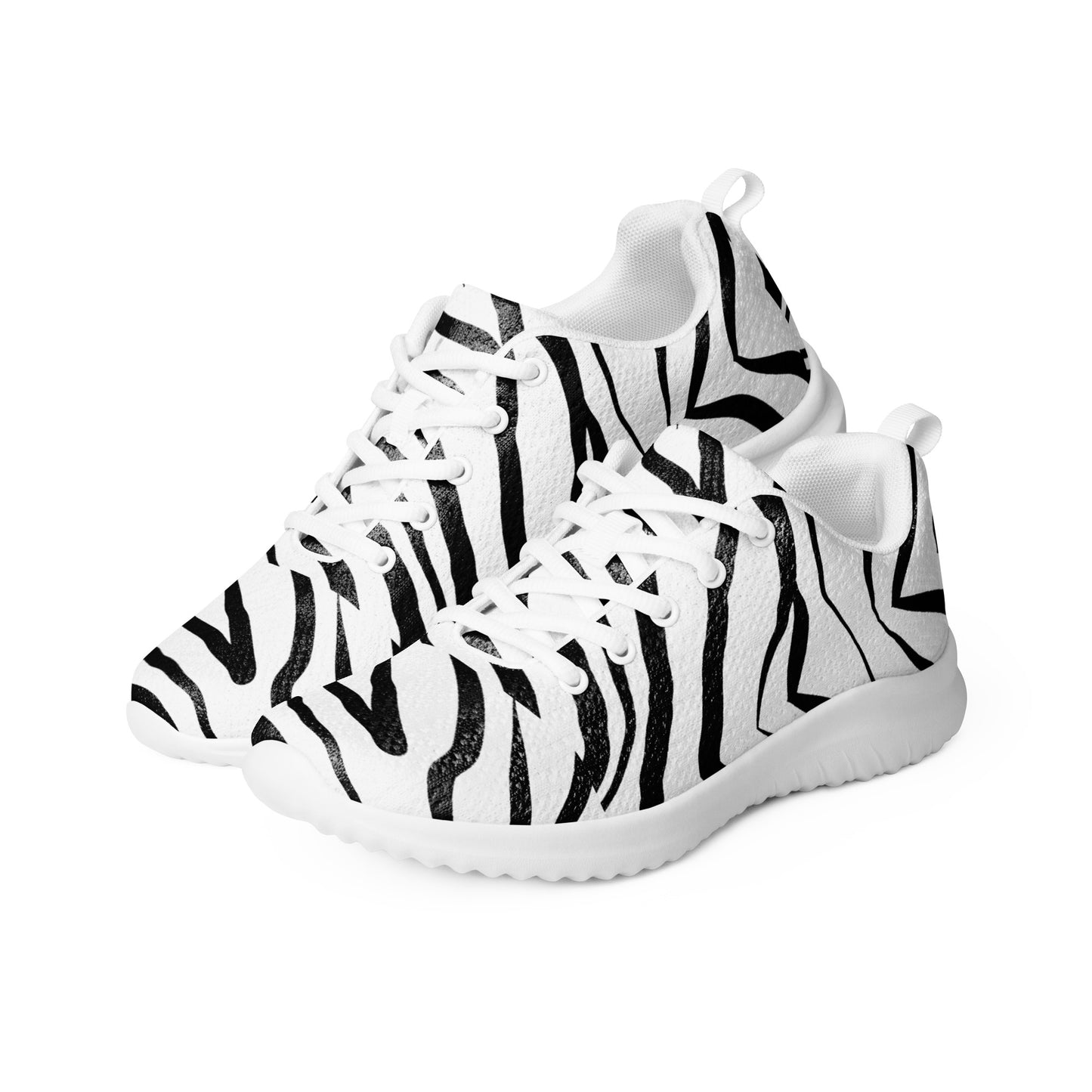 Striped Zebra Vibrance Men’s Athletic Shoes - FLAKOUT