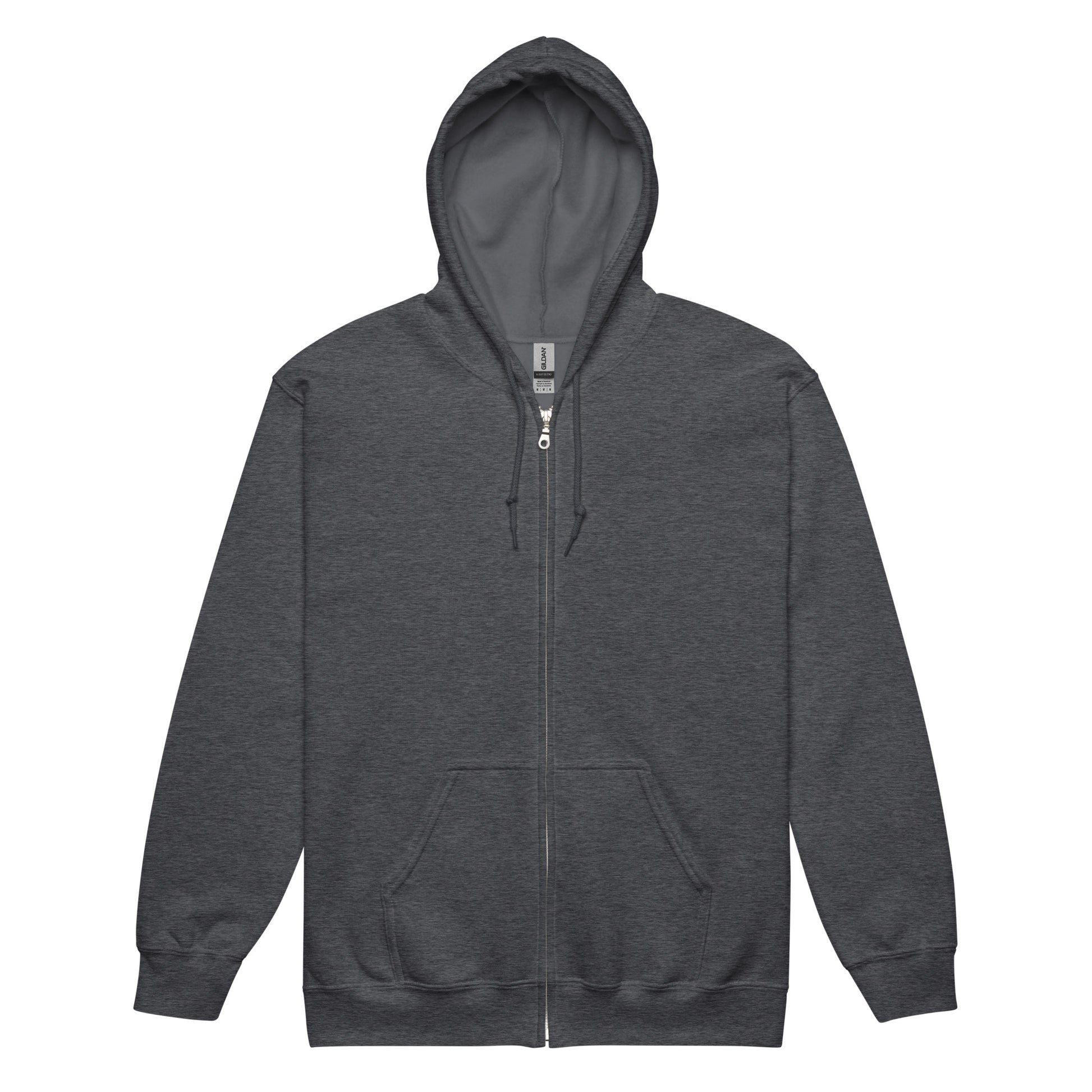 Flakout. Heavy Harmony Fusion Zip Hoodie - Dark Heather - FLAKOUT