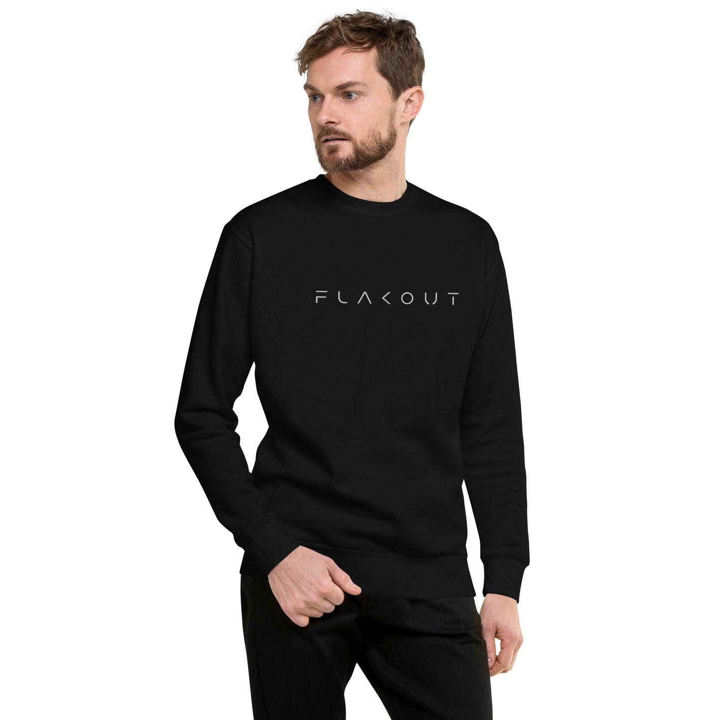 FLAKOUT Logo Embroidered Unisex Fleece Sweatshirt - FLAKOUT