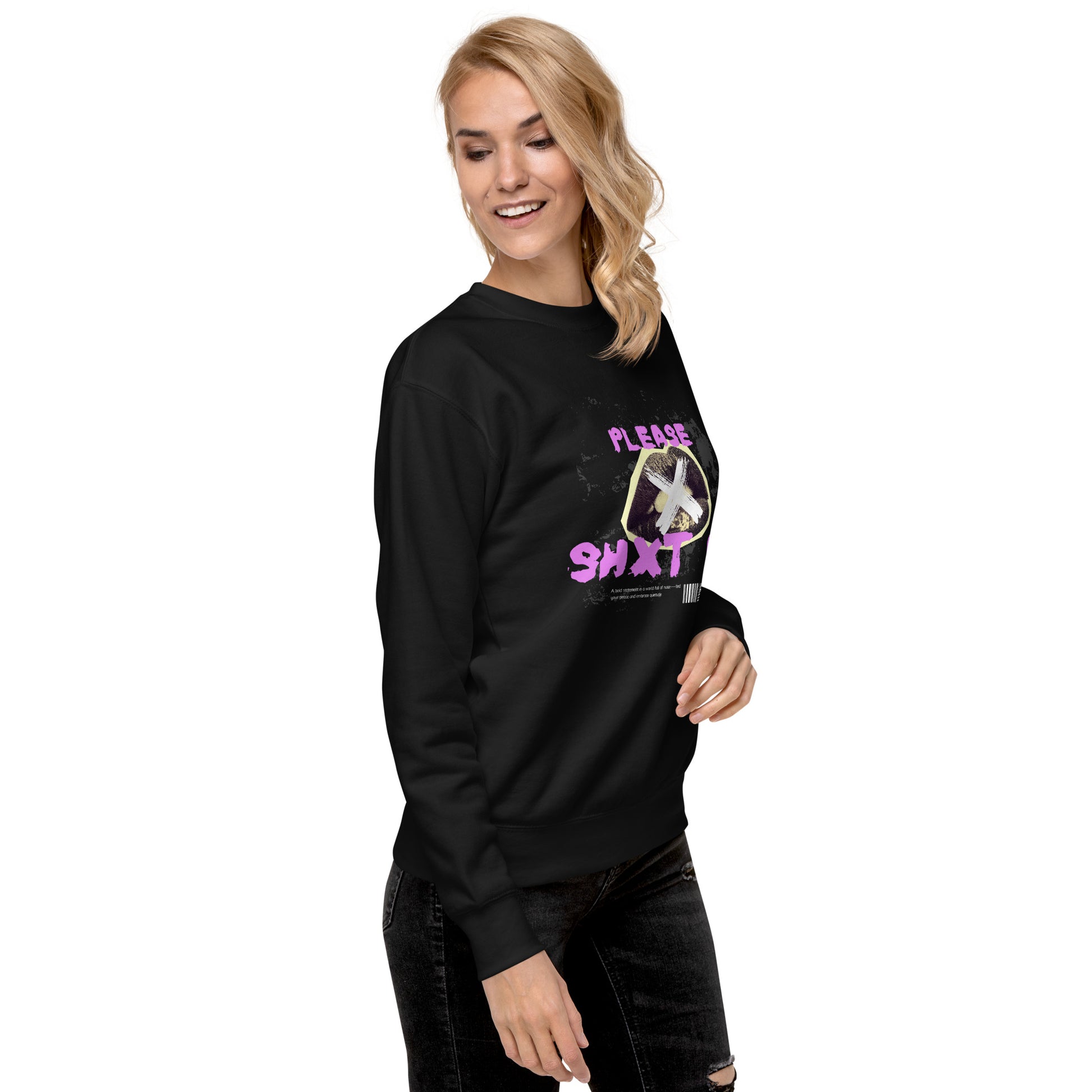 Please Shxt Up Unisex Fleece Sweatshirt - FLAKOUT