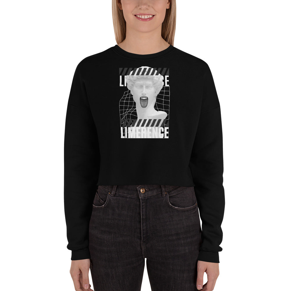 Limerence Women's Crop Sweatshirt - Black - FLAKOUT