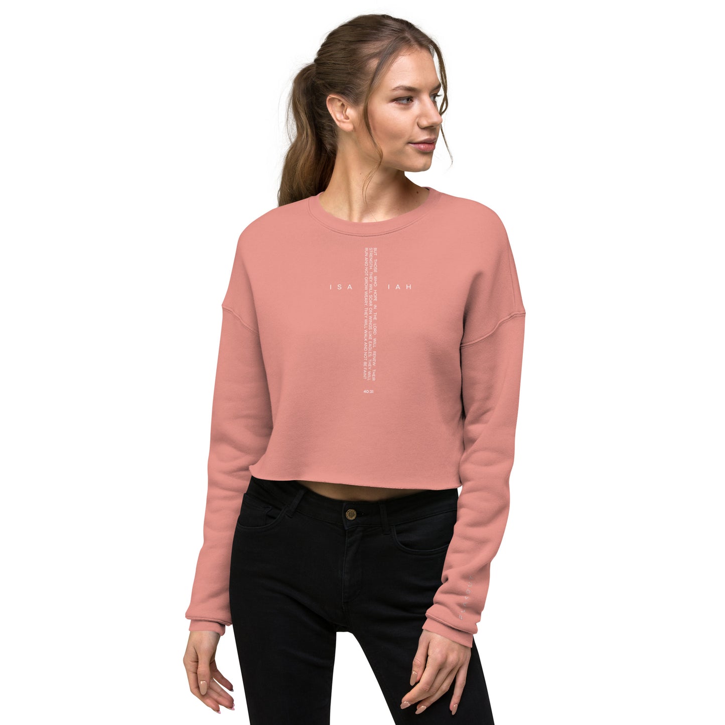 Isaiah 40:31 Women's Crop Sweatshirt - FLAKOUT