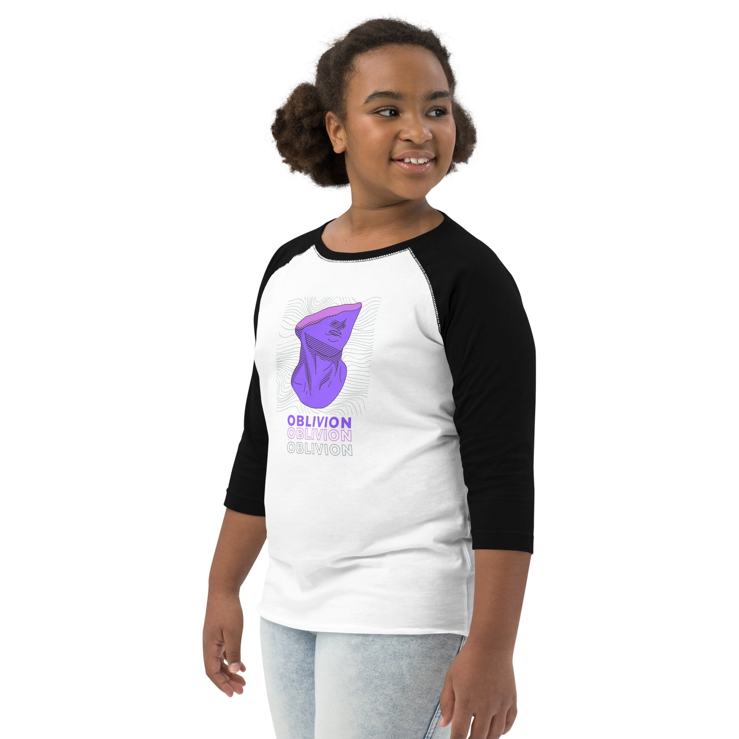 Violet Veil Of Oblivion Kid's Long Sleeve Shirt - FLAKOUT