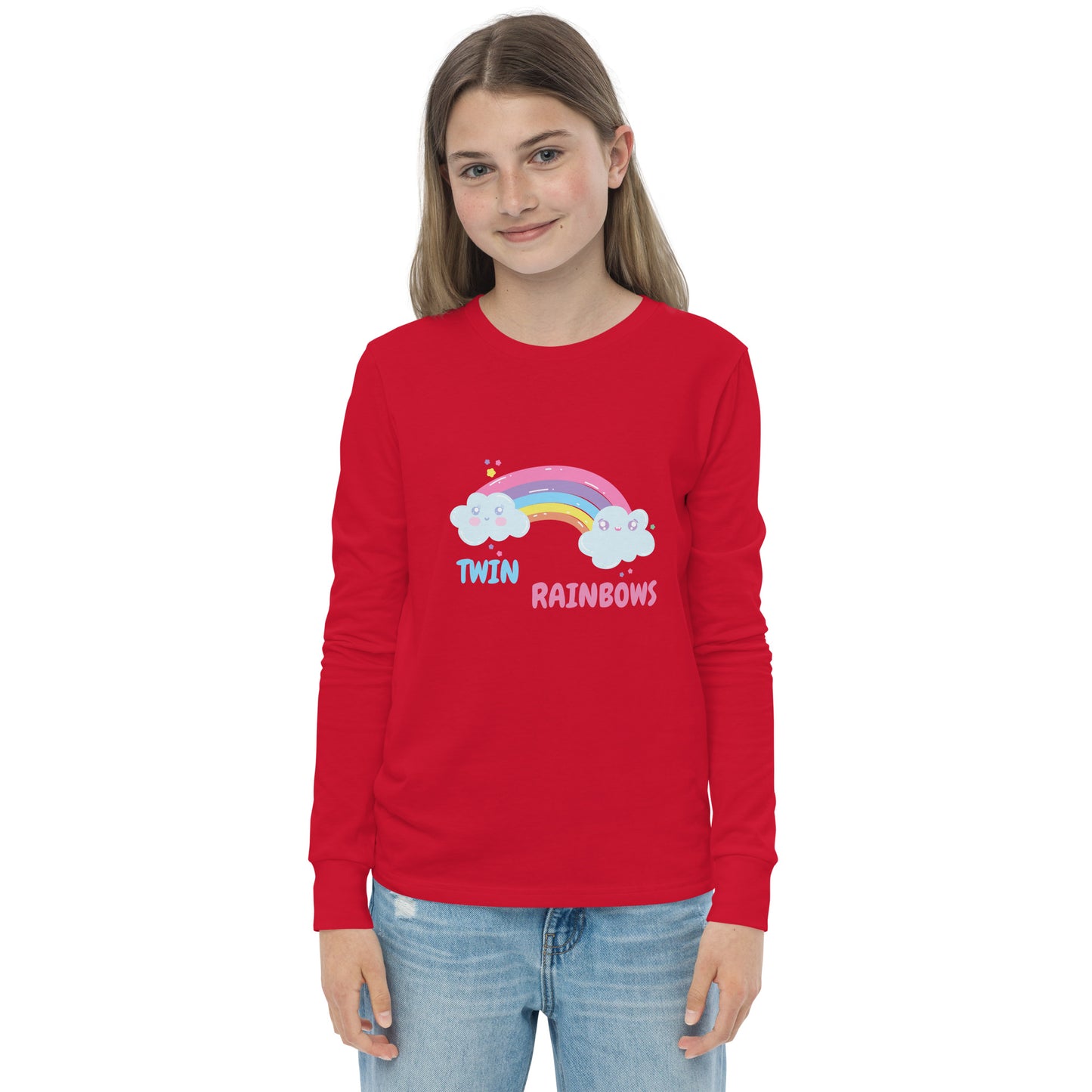 Twin Rainbows Girl's Long Sleeve Tee - FLAKOUT