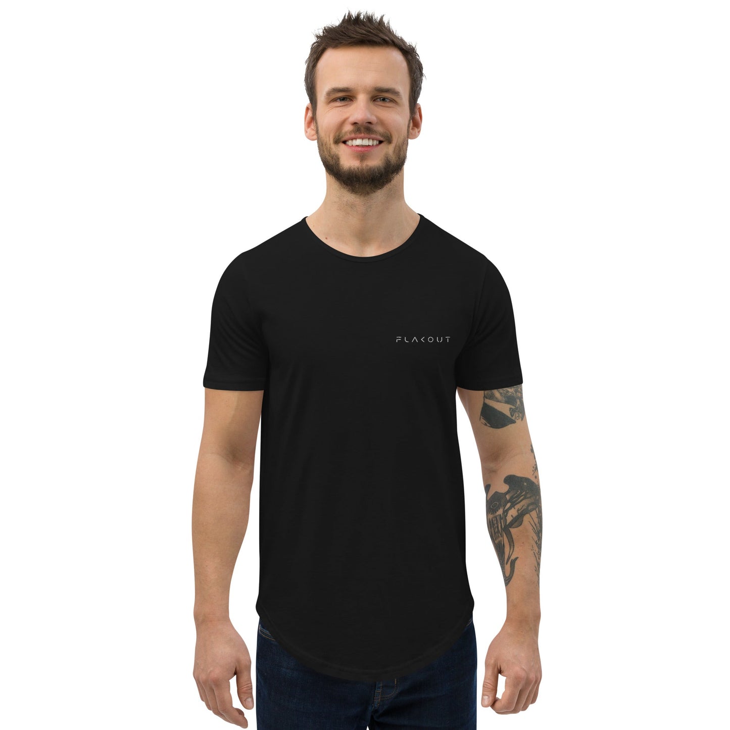 Men's Curved Hem T-Shirt - FLAKOUT