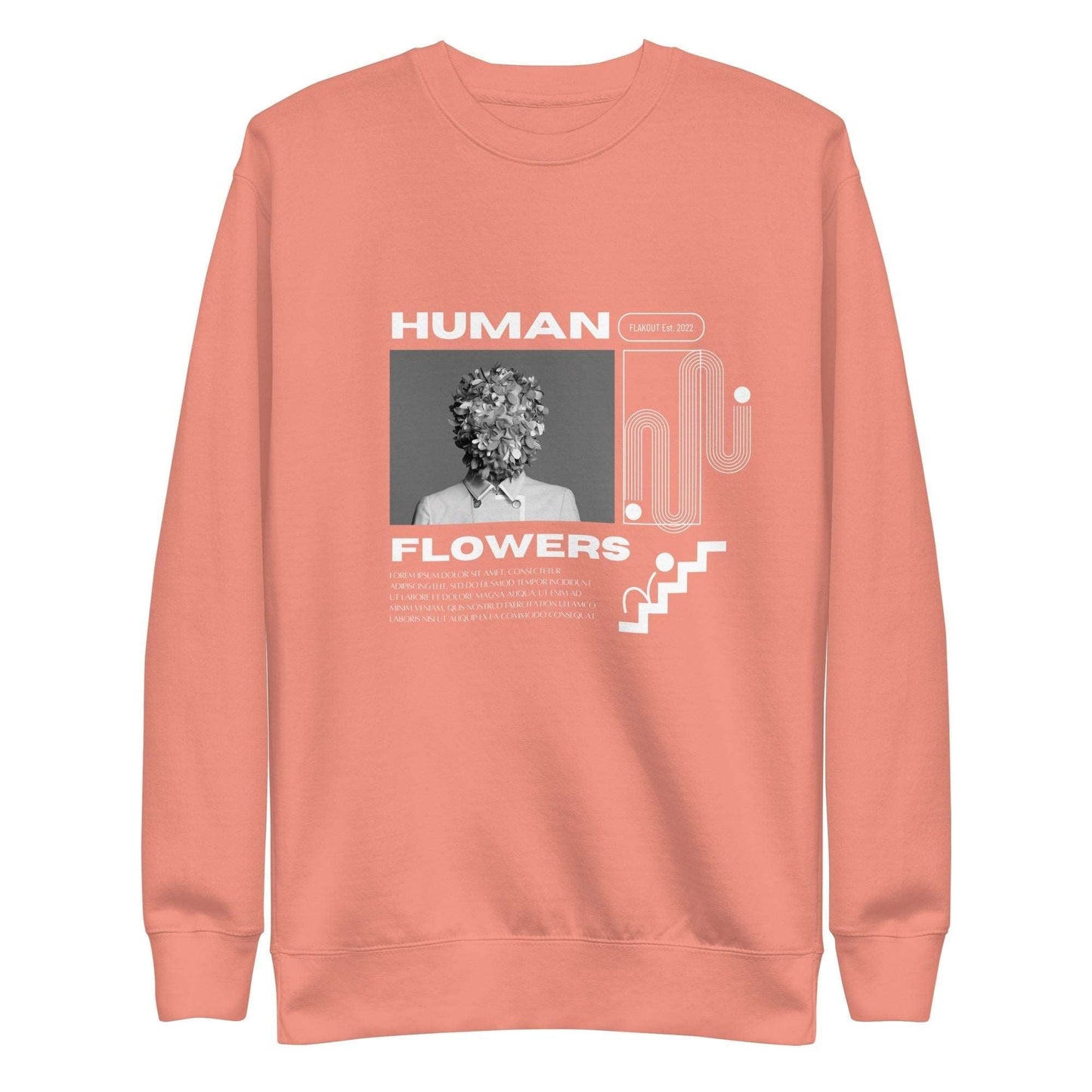 Human Flowers Floral Blooming Sweatshirt - FLAKOUT