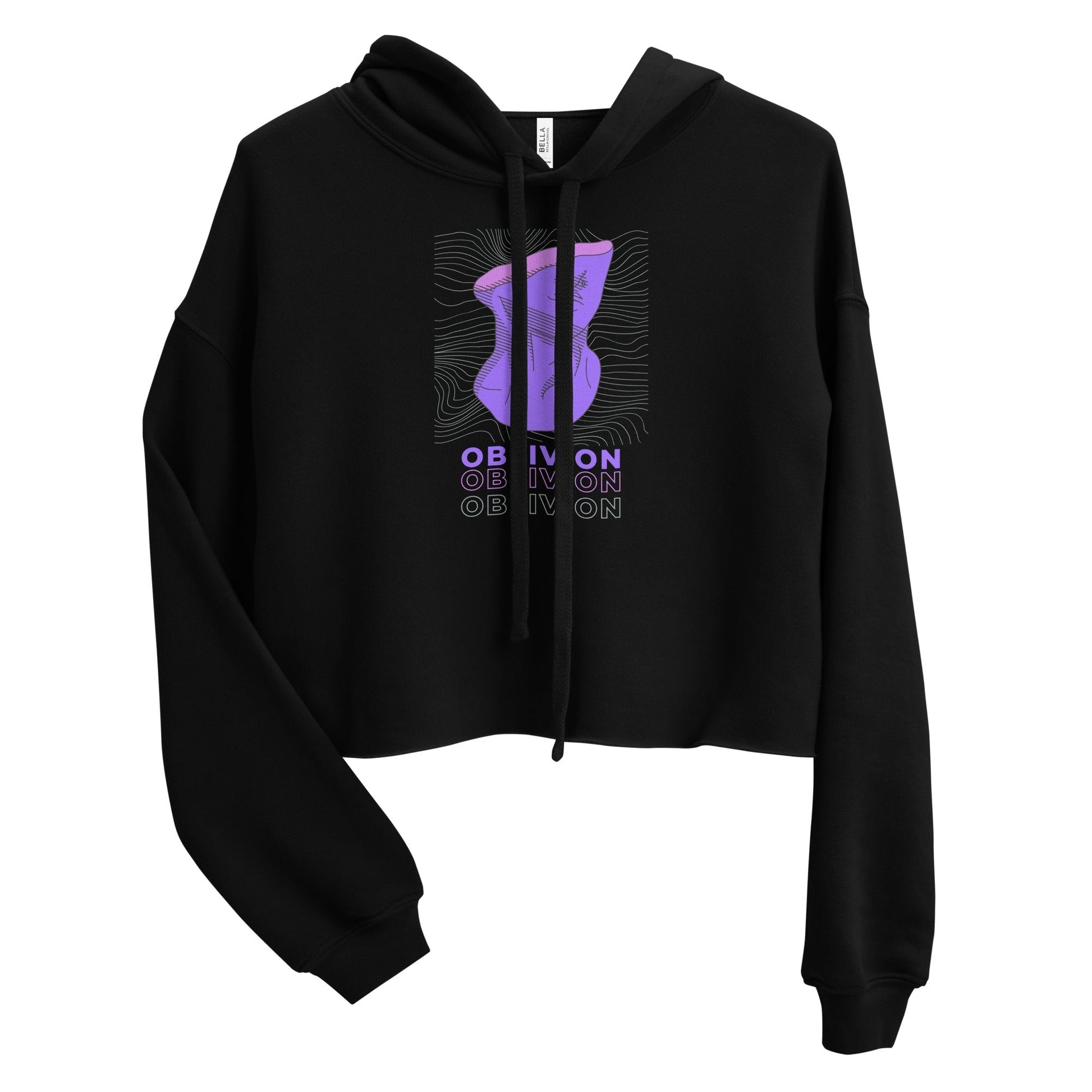 Violet Veil Of Oblivion Women's Crop Hoodie - FLAKOUT