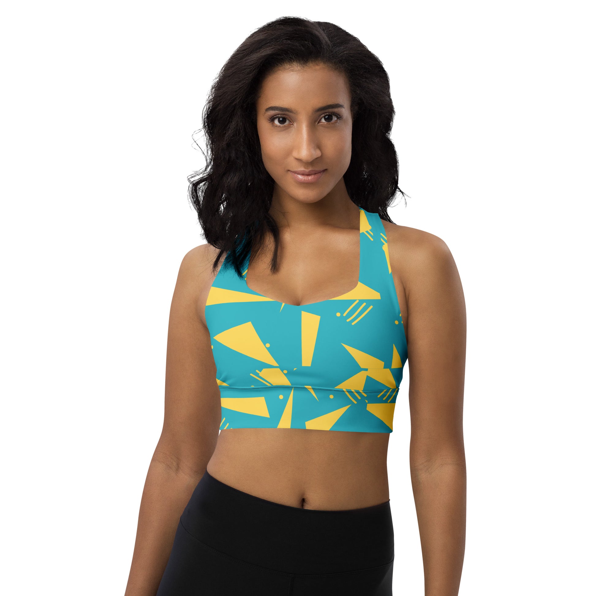 Women's Longline Sports Bra Triangles - FLAKOUT